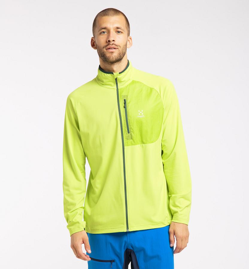 Haglöfs Mirre Mid Layer Light Green For Mens WUAHY6934 Australia